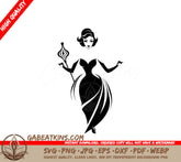 Empowered Executive Woman SVG  Wand Illustration SVG